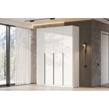 Шкаф 4-х створчатый "ШК-5" 1600 Белый текстурный (SV-Мебель)